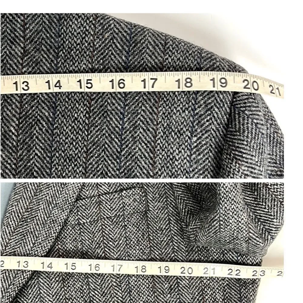 Boston Traders Men's Gray Wool Tweed Single Breasted Lined Sports Coat Blazer
